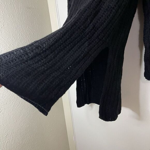 ANTHROPOLOGIE MOTH black oversized hooded knit sweater size small - Picture 6 of 6